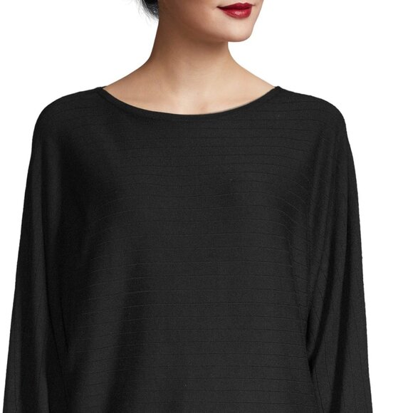Time and Tru Women's Boat Neck Dolman Sleeve Sweater 2X (20) Black - NEW - Picture 2 of 4